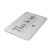Tapis De Bain Bois Impression C'Est Nous Coeur (Angle)