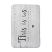 Tapis De Bain Bois Impression C'Est Nous Coeur (Devant (Vertical))