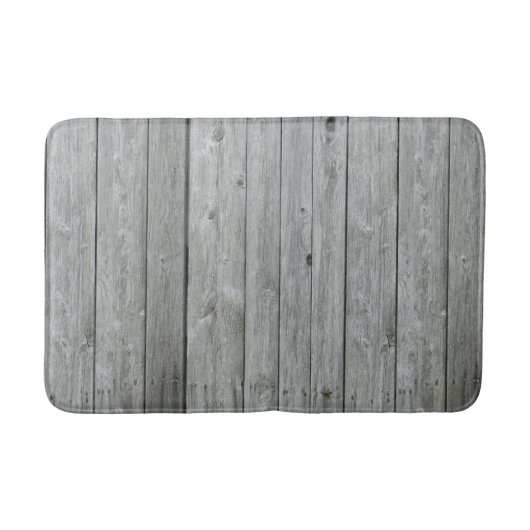 Tapis De Bain Bois patiné gris rustique (Devant)