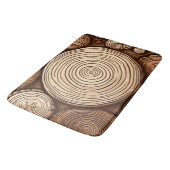 Tapis De Bain Bois rond Loges Forêt de bois (Angle)