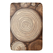Tapis De Bain Bois rond Loges Forêt de bois (devant Vertical)