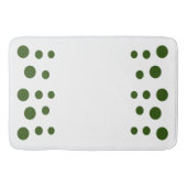 Tapis De Bain Bois vert et blanc Bulles modernes Points (Devant)