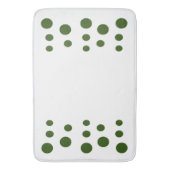 Tapis De Bain Bois vert et blanc Bulles modernes Points (devant Vertical)
