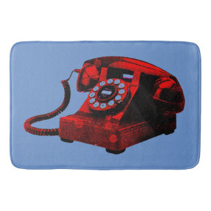 Tapis De Bain Boîte téléphonique Pop Art Old Desk
