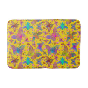 Tapis De Bain Bombardements de papillons en été