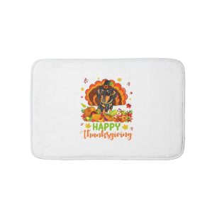 Tapis De Bain Bon thanksgiving Dachshund Chien Turquie Amoureux