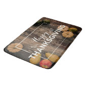 Tapis De Bain Bon thanksgiving Gourds sur bois rustique (Angle)