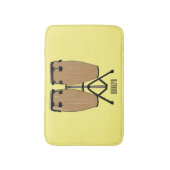 Tapis De Bain Bongo, dessin animé de batterie (Devant (Vertical))