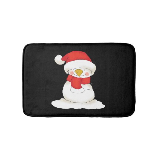 Tapis De Bain bonhomme de neige de noël (Devant)