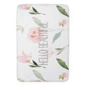 Tapis De Bain Bonjour belle aquarelle Floral (devant Vertical)