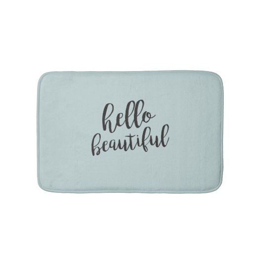 Tapis De Bain Bonjour Belle Mat Bain Turquoise (Devant)
