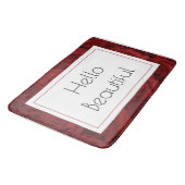 Tapis De Bain "Bonjour belle" Rose rouge grande (Angle)