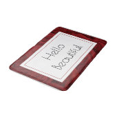 Tapis De Bain "Bonjour belle" Rose rouge Moyen (Angle)
