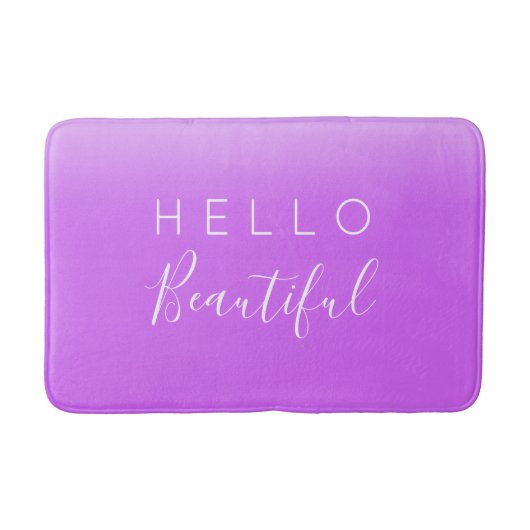 Tapis De Bain Bonjour Belle/Violet pourpre (Devant)