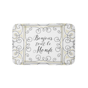 Tapis De Bain Bonjour chacun - la salutation de professeur