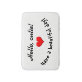 Tapis de bain "bonjour, Cutie ! " (Devant (Vertical))