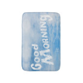 Tapis De Bain Bonjour écrit en nuages (Devant (Vertical))