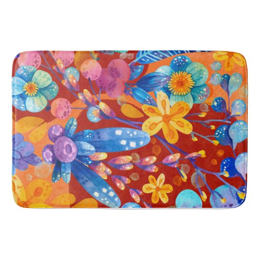 Tapis De Bain Bonjour Printemps heure de bonheur (Devant)