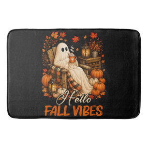 Tapis De Bain Bonjour Vibrations d'Automne Fantôme Mignon Citrou