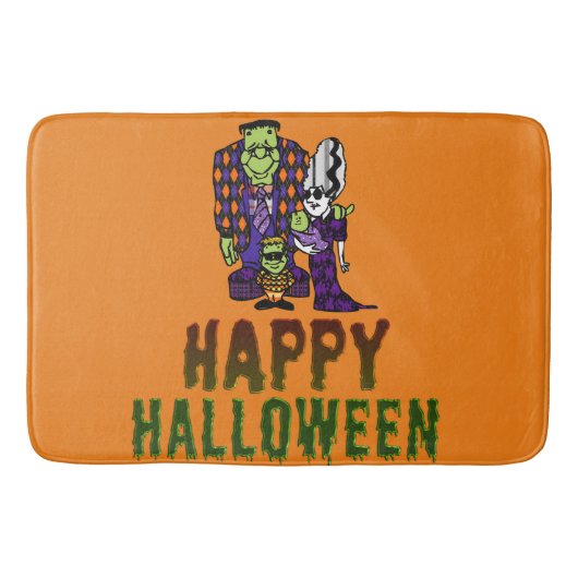 Tapis De Bain Bonne famille Halloween Frankenstein (Devant)
