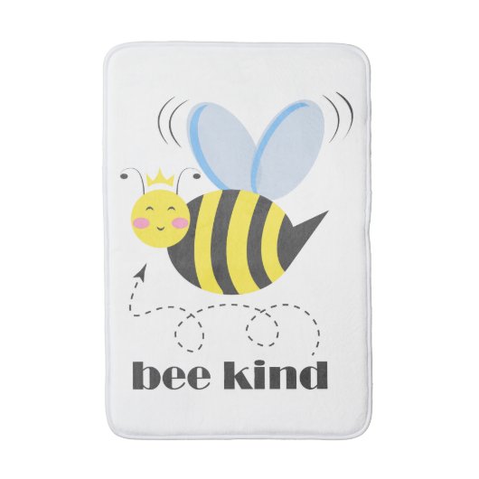 Tapis De Bain Bonne princesse d'abeille avec couronne et slogan  (Devant (Vertical))