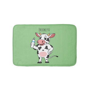 Tapis De Bain Bonne vache avec dessin animé de biberon