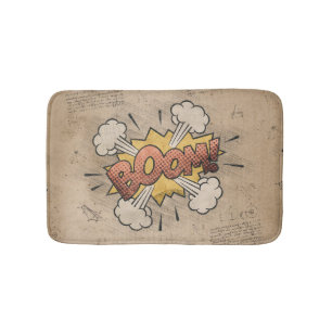 Tapis De Bain BOOM ! Livre de bande dessinée vintage Steampunk P