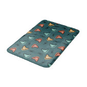 Tapis De Bain Boomerangs atomique Starburs Turquoise (Angle)