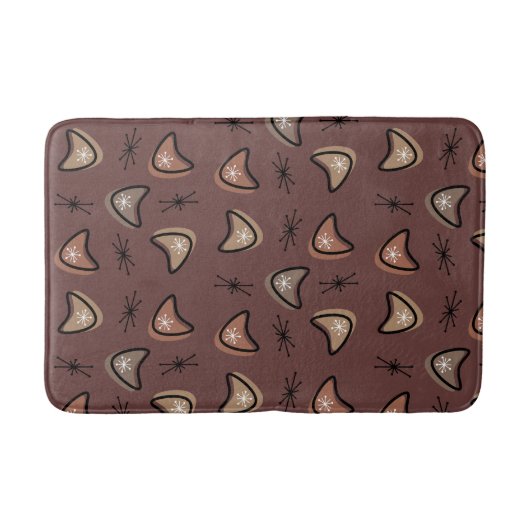 Tapis De Bain Boomerangs atomique Starbursts Dark Academia (Devant)