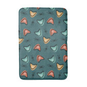 Tapis De Bain Boomerangs atomiques Starbursts Turquoise (Devant (Vertical))