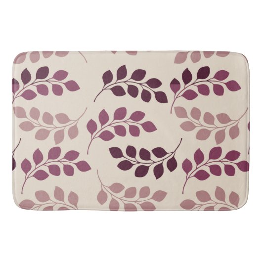 Tapis De Bain Bordeaux Modern Botanical Japandi (Devant)