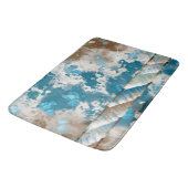 Tapis De Bain Bordure Abstraite de vague côtière (Angle)