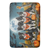 Tapis De Bain Bordure Collie Halloween Éffrayant (devant Vertical)