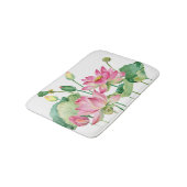 Tapis De Bain Bordure d'eau rose Lotus (Angle)