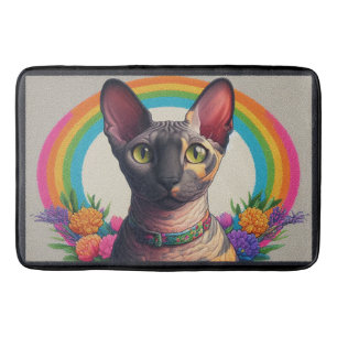 Tapis De Bain Bordure fleurie colorée de Cornouailles