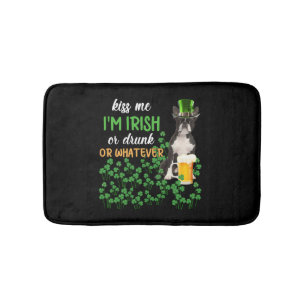 Tapis De Bain Boston Terrier Kiss Me Je suis Irlandais, Irlandai