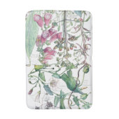Tapis de bain botanique de fleur de fleur sauvage (Devant (Vertical))