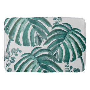 Tapis De Bain Botanique Feuille verte Tropical Extérieur