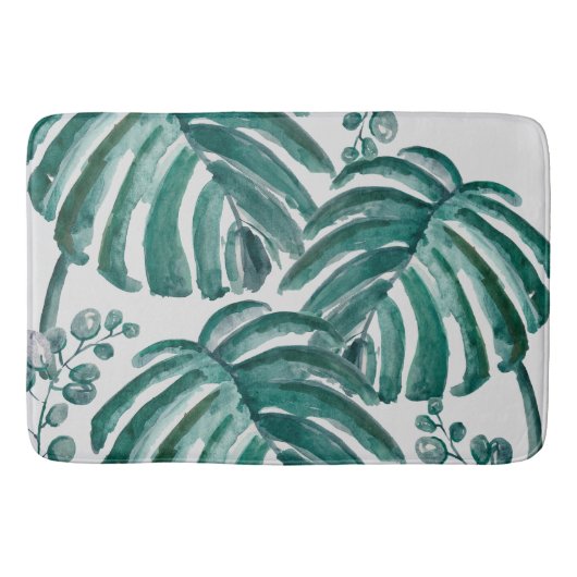 Tapis De Bain Botanique Feuille verte Tropical Extérieur (Devant)