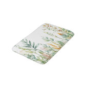 Tapis De Bain Botanique Plante Vert Blanc Design 311 (Angle)