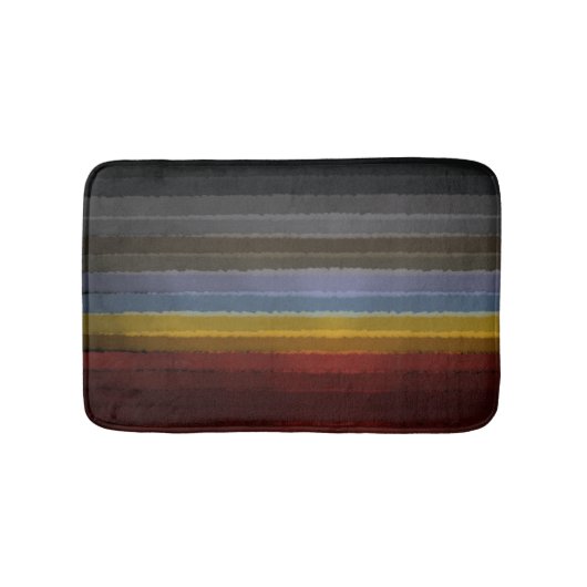 Tapis De Bain Bouche D'Aquarelle Sale De Couleur Pop D'Art Abstr (Devant)