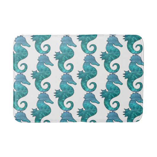 Tapis de bain bouclé d'hippocampe (Devant)