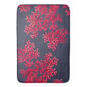 Tapis De Bain Boucles de fleurs roses de corail (devant Vertical)