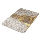 Tapis De Bain Bouddha doré fleurs florales dorées (Angle)