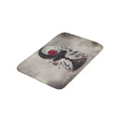 Tapis De Bain Boudoir | Cristal Ball Croissant Lune Roses rouges (Angle)