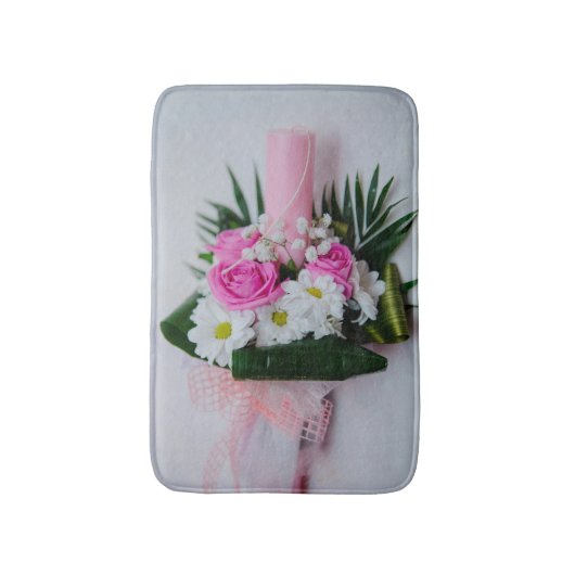 Tapis De Bain Bougie de baptême (Devant (Vertical))