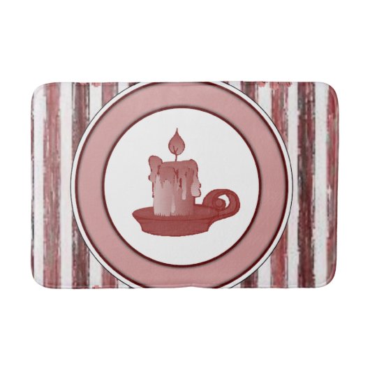 Tapis De Bain bougie de natte de bain à rayures (Devant)
