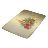 Tapis De Bain Bougie de Noël dorée (Angle)