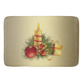 Tapis De Bain Bougie de Noël dorée (Devant)