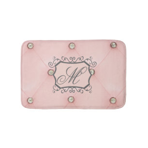 Tapis De Bain Boule de diamant Pink Tufé Motif de bain en cuir m